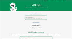 Desktop Screenshot of casperjs.org